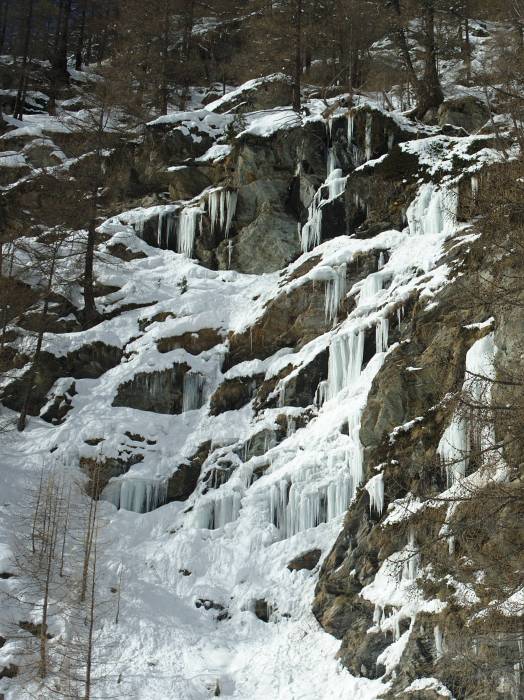 Frozen waterfall