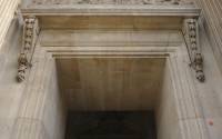 Arch masonry on a square door